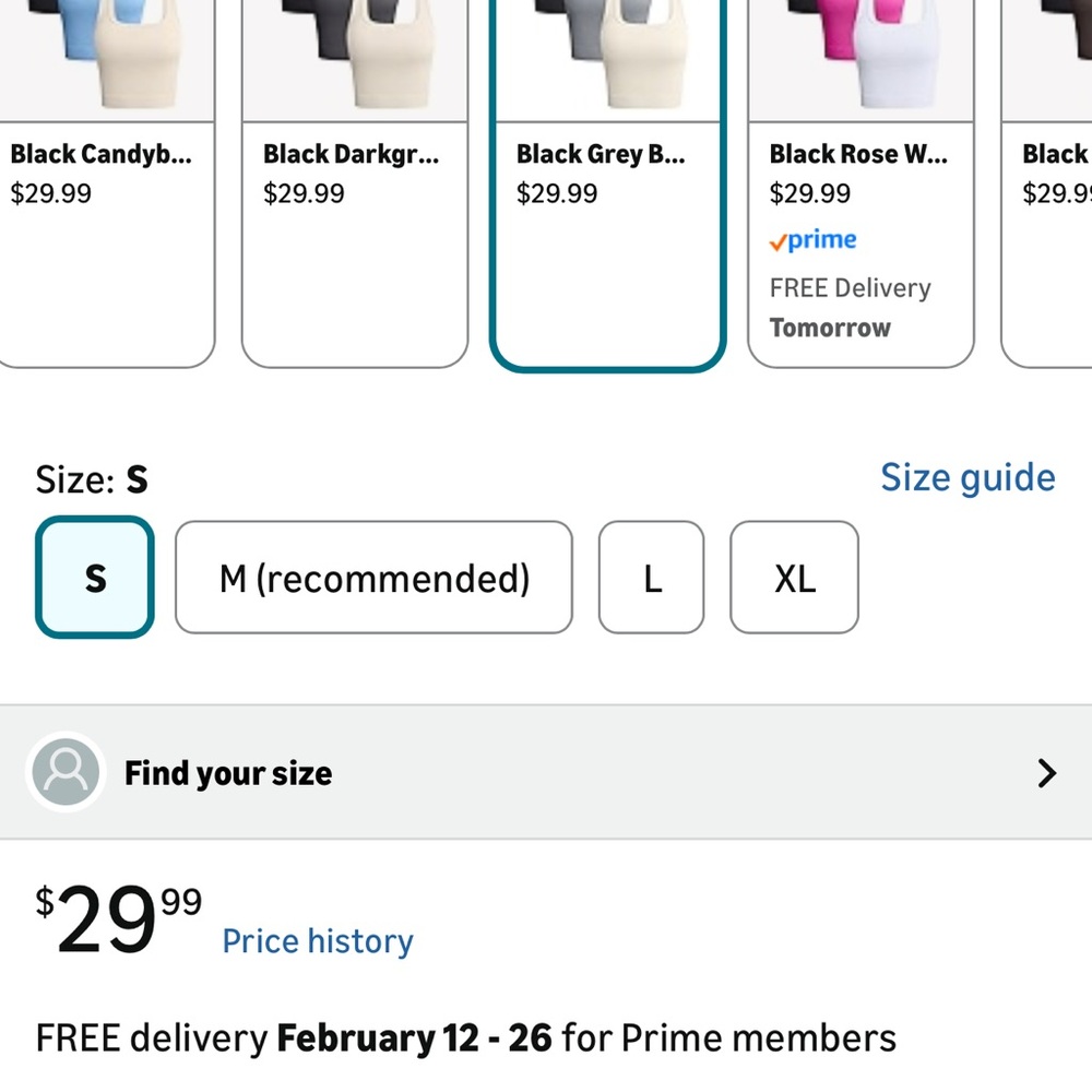 Amazon Ribbed Tank Top Set - Black & Gray - Picture 2 of 6